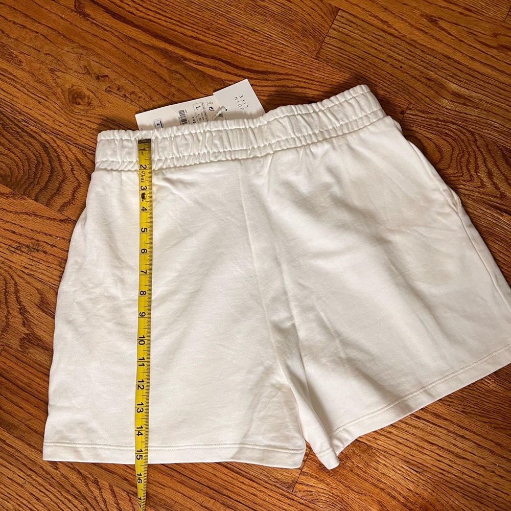 Zara Cream Women's Elastic Waist Sweats Shorts NWT - Picture 5 of 5